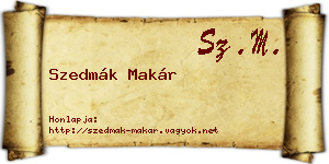 Szedmák Makár névjegykártya